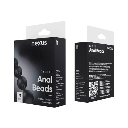 Анальні кульки Nexus Excite Medium Anal Beads, силікон, макс. діаметр 2,5 см - фото №10