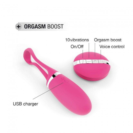 Віброяйце Dorcel Secret Delight Magenta з пультом ДК, з турборежимом і голосовим керуванням - фото №4