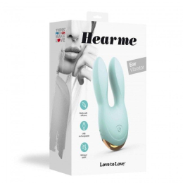 Вібратор-кролик Love To Love Hear Me Menthe з двома моторчиками і різнобарвною LED-підсвіткою - - фото №4