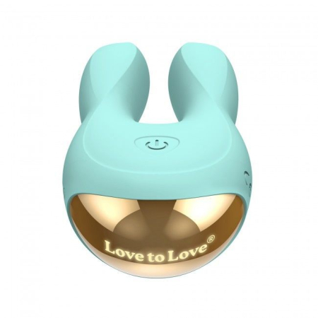 Вібратор-кролик Love To Love Hear Me Menthe з двома моторчиками і різнобарвною LED-підсвіткою - фото №5
