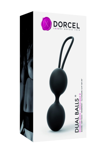 Вагінальні кульки Dorcel Dual Balls Black, діаметр 3,6 см, маса 55 г №3