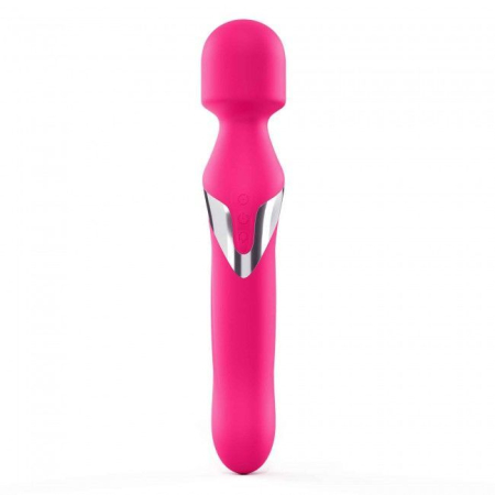 Вібромасажер 2в1 Dorcel Dual Orgasms Magenta класичний масажер і вібратор з перлинним масажем - фото №3