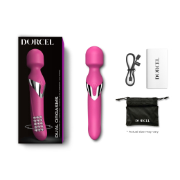 Вібромасажер 2в1 Dorcel Dual Orgasms Magenta класичний масажер і вібратор з перлинним масажем - - фото №5