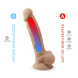 Фалоімітатор SilexD Vetus Flesh (MODEL 1 size 8in), двошаровий, силікон + Silexpan, діаметр 4,2см №8
