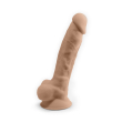 Фалоімітатор SilexD Vetus Flesh (MODEL 1 size 8in), двошаровий, силікон + Silexpan, діаметр 4,2см №7