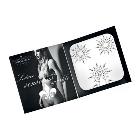 Пестіс з кристалів Petits Joujoux Gloria set of 3 - Silver, прикраса на груди та вульву - фото №3