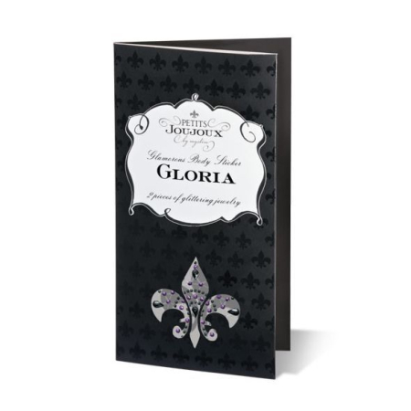 Пестіс з кристалів Petits Joujoux Gloria set of 2 - Black/Purple, прикраса на груди - фото №2