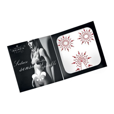 Пестіс з кристалів Petits Joujoux Gloria set of 3 - Red, прикраса на груди та вульву №3