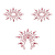 Пестіс з кристалів Petits Joujoux Gloria set of 3 - Red, прикраса на груди та вульву 