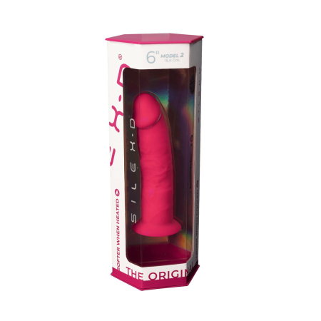 Фалоімітатор SilexD Robby Pink (MODEL 2 size 6in), двошаровий, силікон + Silexpan, діаметр 3,5см №9