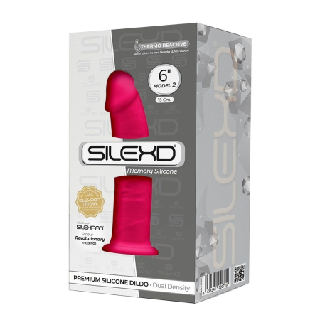 Фалоімітатор SilexD Robby Pink (MODEL 2 size 6in), двошаровий, силікон + Silexpan, діаметр 3,5см - фото №3