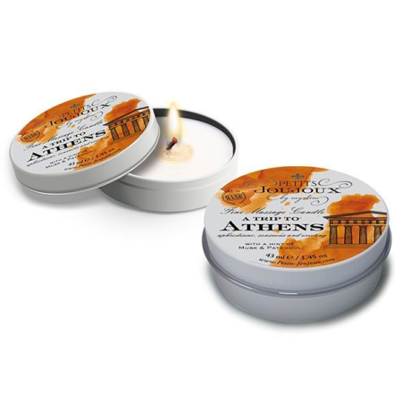 Масажна свічка Petits Joujoux - Athens - Musk and Patchouli (43 мл) з афродизіаками - фото №2