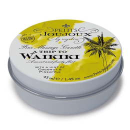 Масажна свічка Petits Joujoux - Waikiki Beach - Coconut and Pineapple (43 мл) з афродизіаками - фото