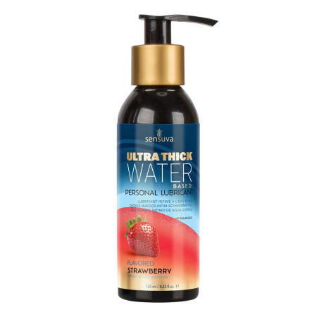 Густа змазка на водній основі Sensuva UltraThick Water-Based Strawberry (125 мл) без парабенів - фото №2