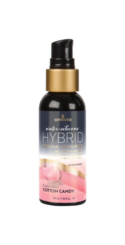 Змазка водно-силіконова Sensuva Hybrid Cotton Candy (57 мл) без цукру, можна для оральних пестощів 