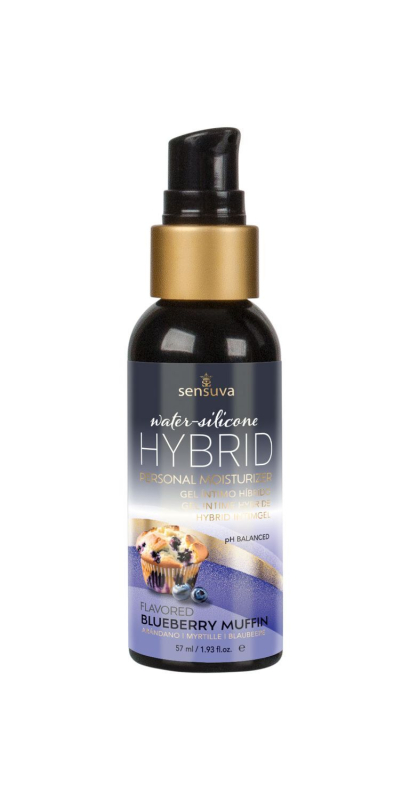 Змазка водно-силіконова Sensuva Hybrid Blueberry Muffin 57 мл без цукру, можна для оральних пестощів - фото