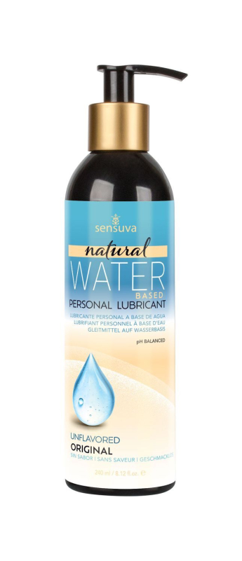 Лубрикант на водній основі Sensuva - Natural Water-Based (240 мл), без гліцерину та парабенів - фото