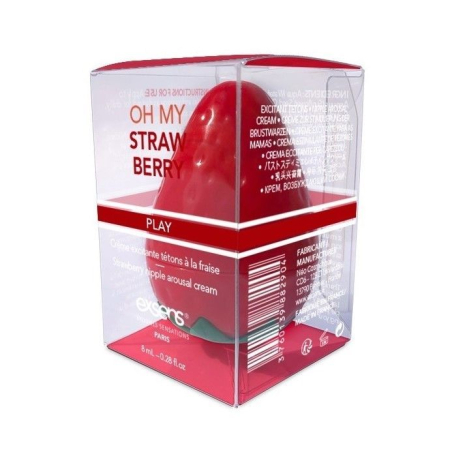 Збуджувальний крем для сосків EXSENS Oh My Strawberry (8 мл) з жожоба та олією ши, їстівний 