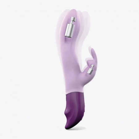 Вібратор-кролик Love To Love Hello Rabbit Violet з гнучким стовбуром і стимуляцією точки G, 2 мотори - фото №2