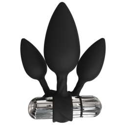 Набір анальних вібропробок Bathmate Anal Training Plugs VIBE, діаметр 2,5 см - 3,1см - 3,8см - - фото №2