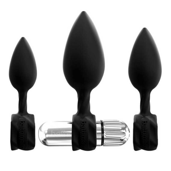 Набір анальних вібропробок Bathmate Anal Training Plugs VIBE, діаметр 2,5 см - 3,1см - 3,8см - фото