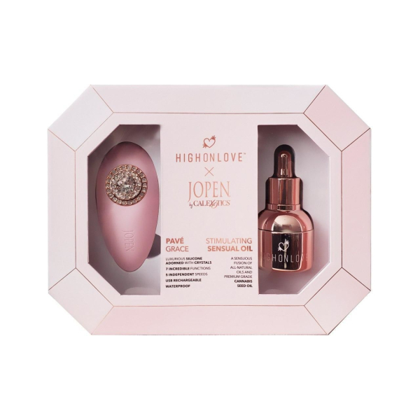 Подарунковий набір HighOnLove & JOPEN: Objects of Desire (краплі для клітора і вібратор з кристалами 