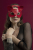 Маска кішечки Feral Feelings - Catwoman Mask, натуральна шкіра, червона 