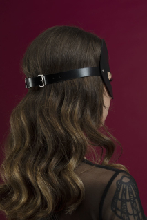 Маска кішечки Feral Feelings - Kitten Mask, натуральна шкіра, чорна - - фото №4