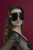 Маска на очі Feral Feelings - Blindfold Mask, натуральна шкіра, чорна - фото