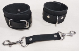 Наручники Feral Feelings - Hand Restraints, натуральна шкіра, чорні - - фото №3