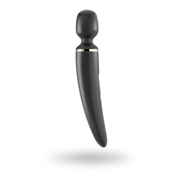 Вібромасажер Satisfyer Wand-er Woman (Black/Gold), водонепроникний, потужний, розмір XXL - - фото №3