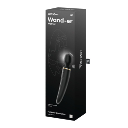 Вібромасажер Satisfyer Wand-er Woman (Black/Gold), водонепроникний, потужний, розмір XXL - - фото №6