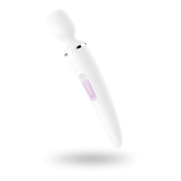 Вібромасажер Satisfyer Wand-er Woman (White/Chrome), водонепроникний, потужний, розмір XXL - - фото №2