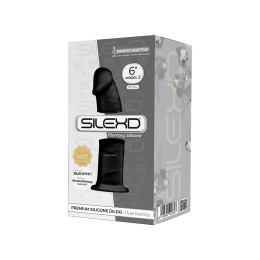 Фалоімітатор SilexD Robby Black (MODEL 2 size 6in), двошаровий, силікон + Silexpan, діаметр 3,5см - - фото №2