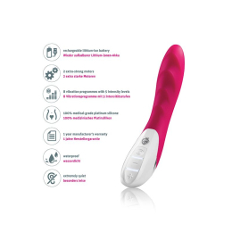 Потужний вібратор Mystim Sassy Simon Pink з двома моторами і стимулювальним рельєфом - - фото №9