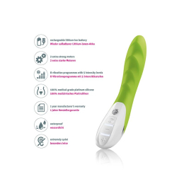 Потужний вібратор Mystim Sassy Simon Green з двома моторами і стимулюючим рельєфом - - фото №7