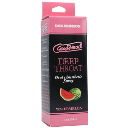 Спрей для мінету Doc Johnson GoodHead DeepThroat Spray - Watermelon 59 мл для глибокого мінету - - фото №3