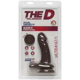 Фалоімітатор Doc Johnson The D - Super D - 6 Inch With Balls - ULTRASKYN - Chocolate, діаметр 3,8 см - - фото №2