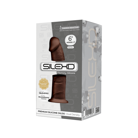 Фалоімітатор SilexD Robby Brown (MODEL 2 size 6in), двошаровий, силікон + Silexpan, діаметр 3,5см - фото №2