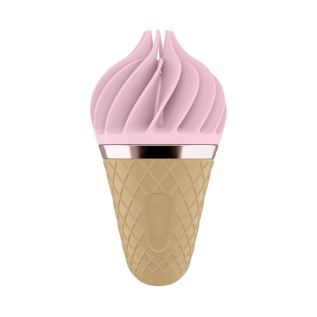 Морозиво-спінатор Satisfyer Lay-On - Sweet Treat Pink/Brown, 10 режимів роботи, водонепроникний - фото