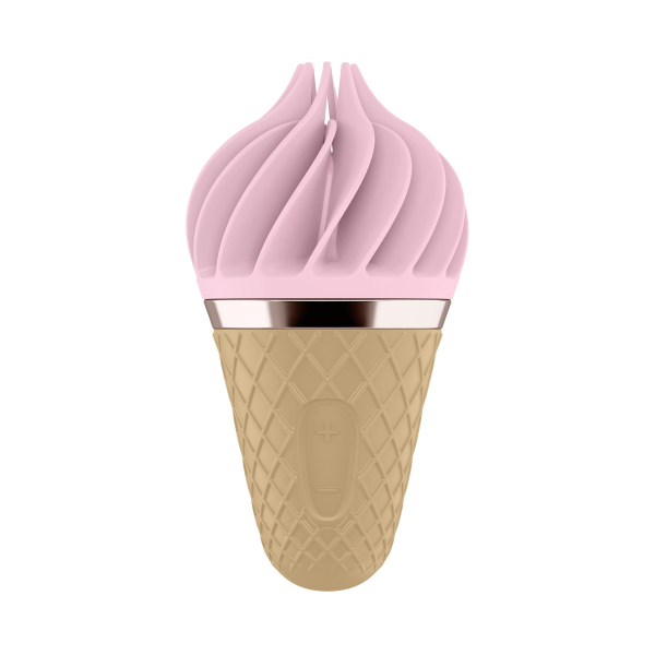 Морозиво-спінатор Satisfyer Lay-On - Sweet Treat Pink/Brown, 10 режимів роботи, водонепроникний - фото