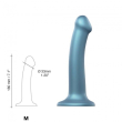Насадка для страпону Strap-On-Me Mono Density Dildo M Blue, діам. 3,3 см, одношаровий силікон, гнучк - фото №4