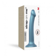 Насадка для страпону Strap-On-Me Mono Density Dildo M Blue, діам. 3,3 см, одношаровий силікон, гнучк - фото №3