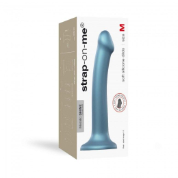 Насадка для страпону Strap-On-Me Mono Density Dildo M Blue, діам. 3,3 см, одношаровий силікон, гнучк - №3