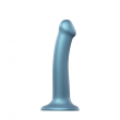 Насадка для страпону Strap-On-Me Mono Density Dildo M Blue, діам. 3,3 см, одношаровий силікон, гнучк - фото №1