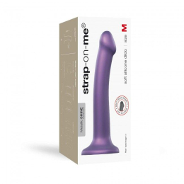 Насадка для страпону Strap-On-Me Mono Density Dildo Violet M, діам. 3,3 см, одношаровий силікон, гну - №4