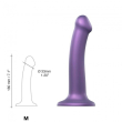 Насадка для страпону Strap-On-Me Mono Density Dildo Violet M, діам. 3,3 см, одношаровий силікон, гну - фото №3
