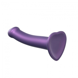 Насадка для страпону Strap-On-Me Mono Density Dildo Violet M, діам. 3,3 см, одношаровий силікон, гну - №2