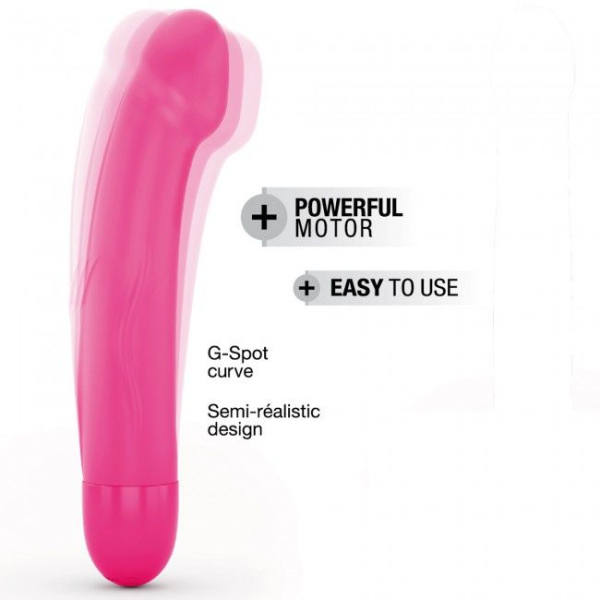 Вібратор Dorcel Real Vibration M Magenta 2.0, діаметр 3,7см, перезаряджається, для точки G 