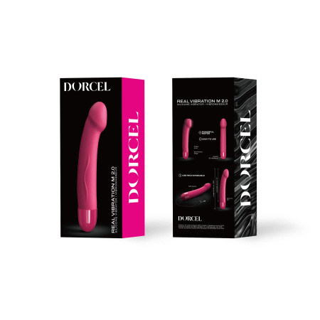 Вібратор Dorcel Real Vibration M Magenta 2.0, діаметр 3,7см, перезаряджається, для точки G №4